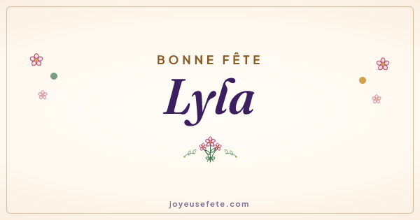 Image « Bonne fête Lyla » au format large
