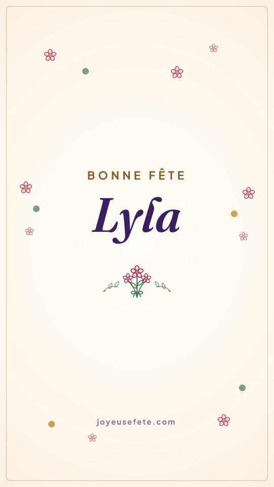 Image « Bonne fête Lyla » au format story