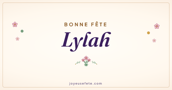 Image « Bonne fête Lylah » au format large