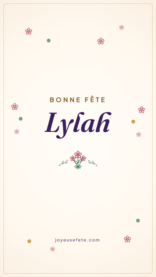 Image « Bonne fête Lylah » au format story