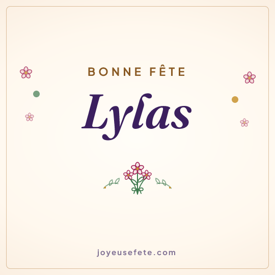Image carrée « Bonne fête Lylas » pour WhatsApp