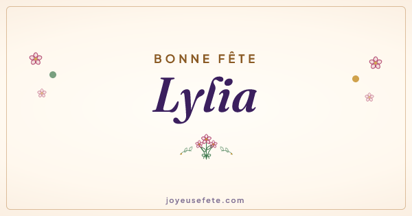 Image « Bonne fête Lylia » au format large