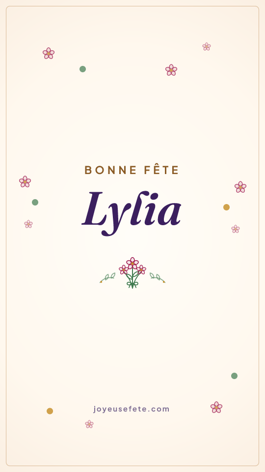Image « Bonne fête Lylia » au format story