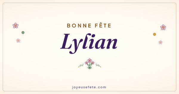 Image « Bonne fête Lylian » au format large