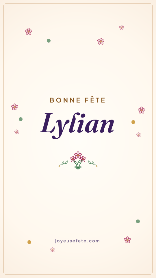 Image « Bonne fête Lylian » au format story
