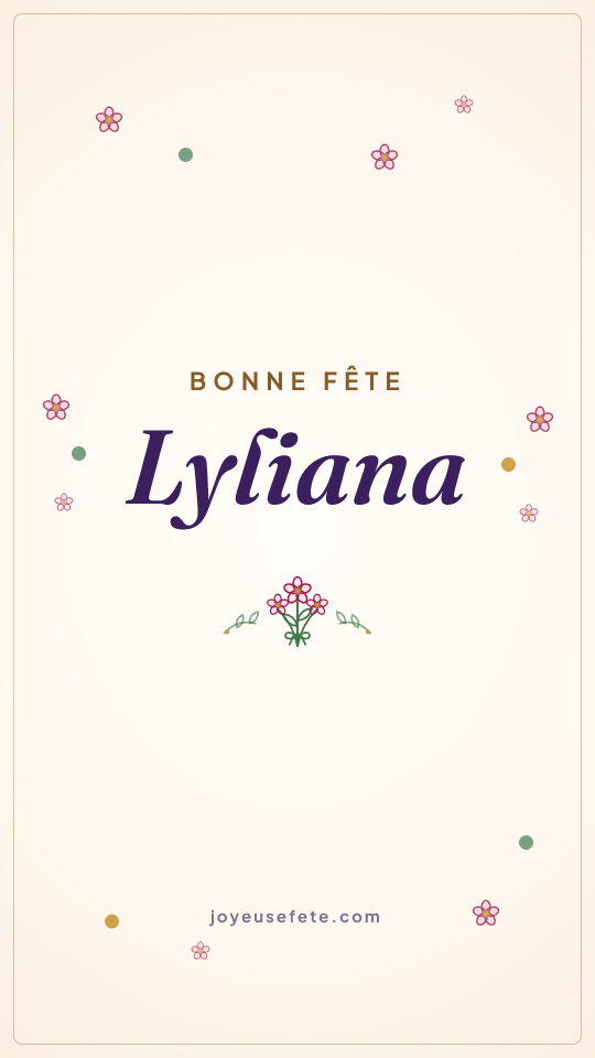 Image « Bonne fête Lyliana » au format story