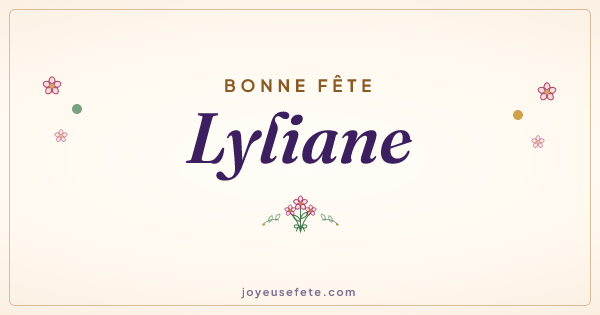 Image « Bonne fête Lyliane » au format large
