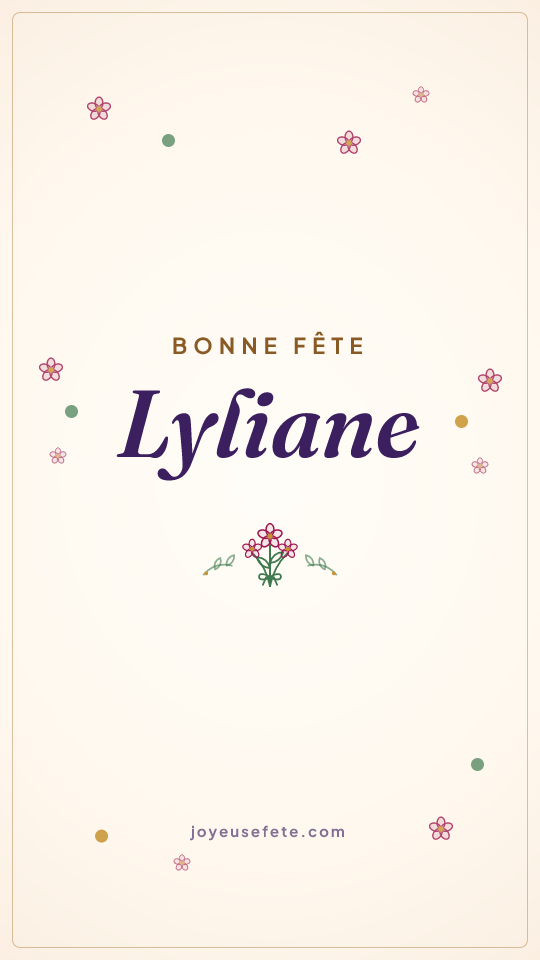 Image « Bonne fête Lyliane » au format story