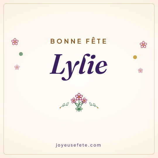 Image carrée « Bonne fête Lylie » pour WhatsApp