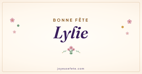 Image « Bonne fête Lylie » au format large