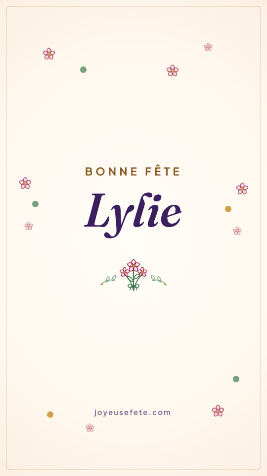Image « Bonne fête Lylie » au format story