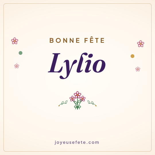 Image carrée « Bonne fête Lylio » pour WhatsApp