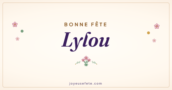 Image « Bonne fête Lylou » au format large