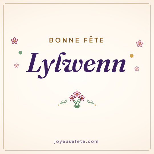 Image carrée « Bonne fête Lylwenn » pour WhatsApp