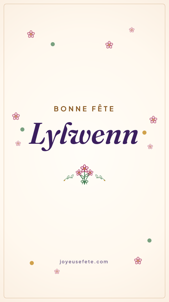 Image « Bonne fête Lylwenn » au format story