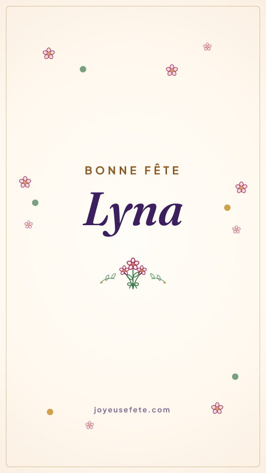 Image « Bonne fête Lyna » au format story