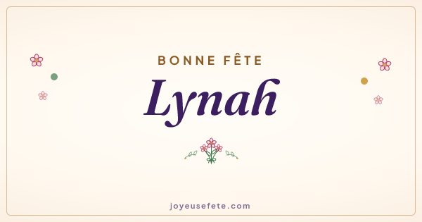 Image « Bonne fête Lynah » au format large