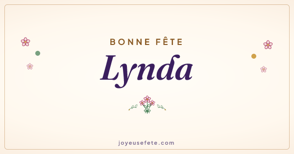 Image « Bonne fête Lynda » au format large