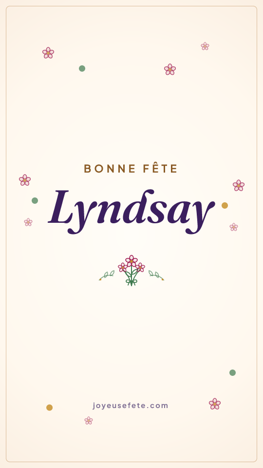 Image « Bonne fête Lyndsay » au format story