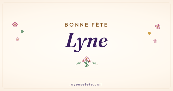 Image « Bonne fête Lyne » au format large