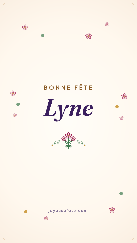 Image « Bonne fête Lyne » au format story