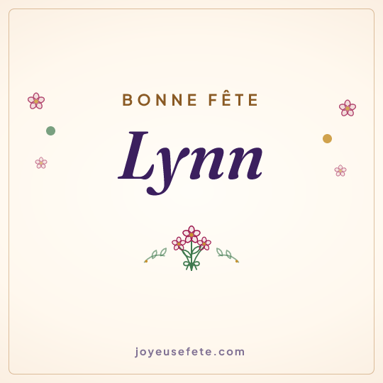 Image carrée « Bonne fête Lynn » pour WhatsApp