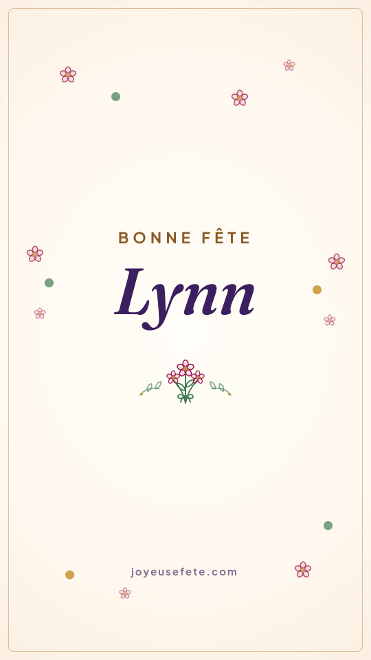 Image « Bonne fête Lynn » au format story