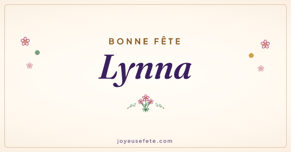 Image « Bonne fête Lynna » au format large