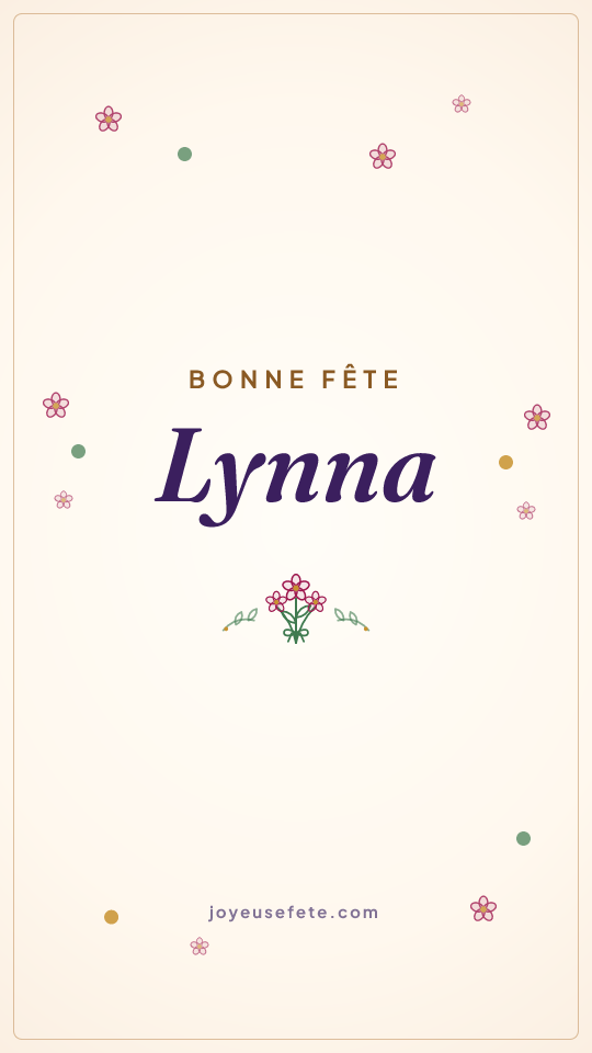 Image « Bonne fête Lynna » au format story