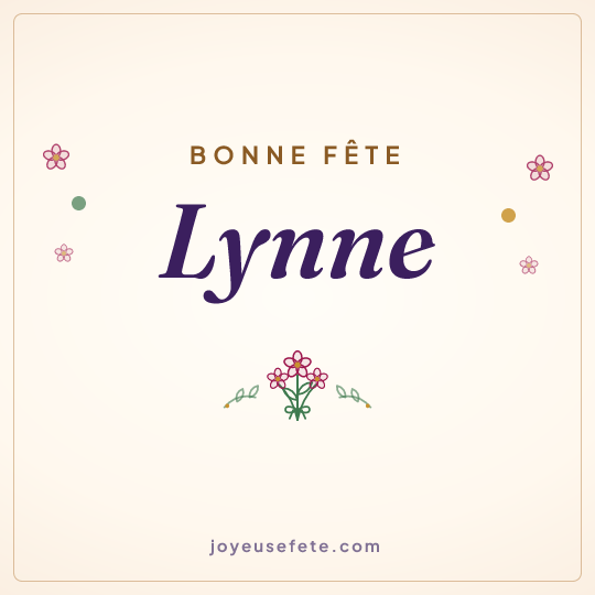 Image carrée « Bonne fête Lynne » pour WhatsApp