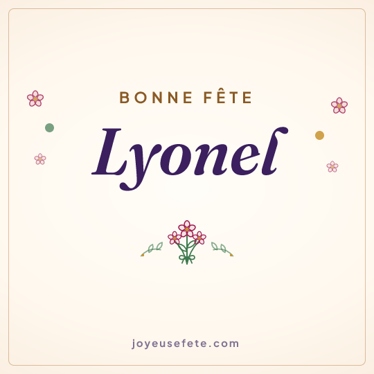 Image carrée « Bonne fête Lyonel » pour WhatsApp