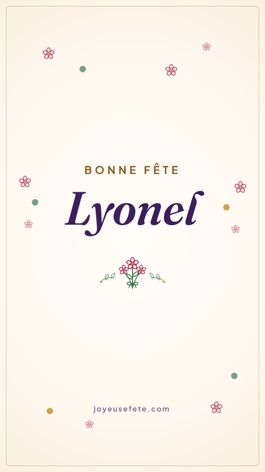 Image « Bonne fête Lyonel » au format story