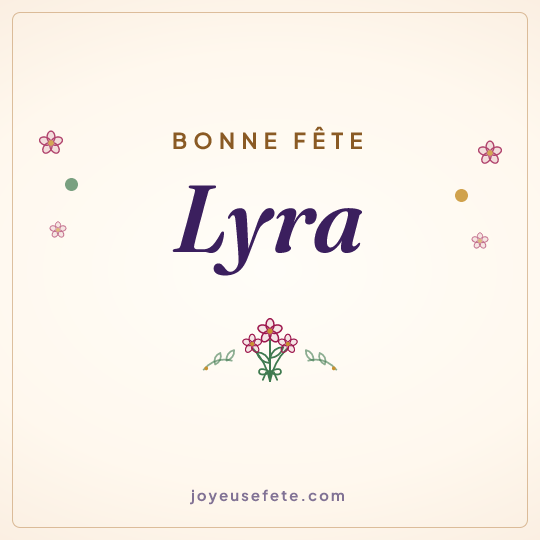 Image carrée « Bonne fête Lyra » pour WhatsApp