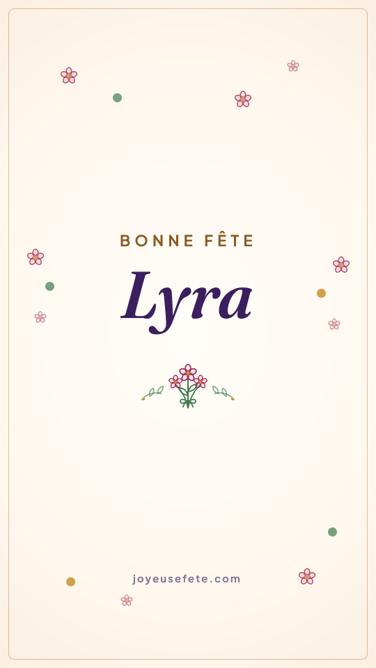 Image « Bonne fête Lyra » au format story