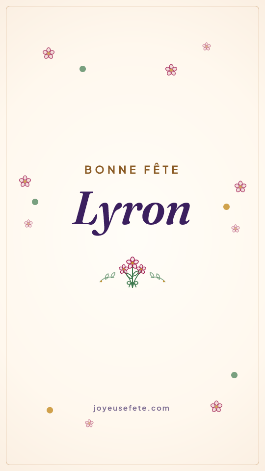 Image « Bonne fête Lyron » au format story