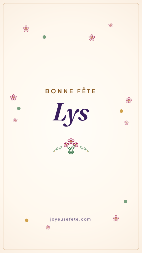 Image « Bonne fête Lys » au format story