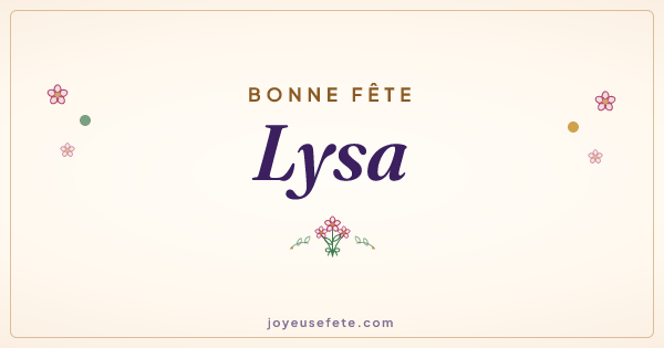 Image « Bonne fête Lysa » au format large