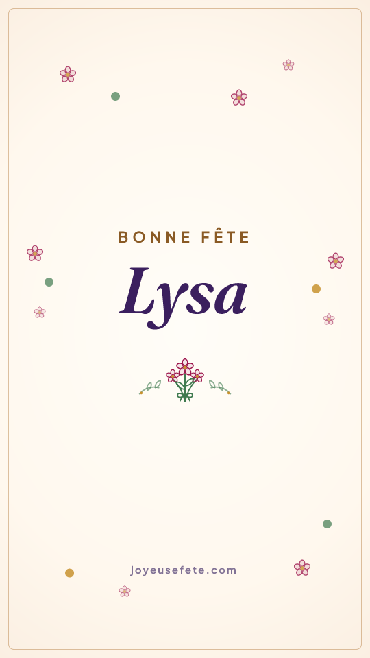 Image « Bonne fête Lysa » au format story