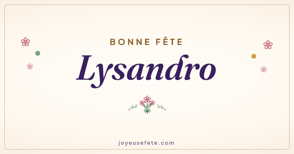 Image « Bonne fête Lysandro » au format large
