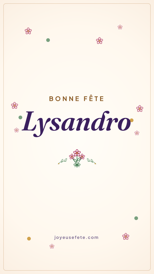 Image « Bonne fête Lysandro » au format story