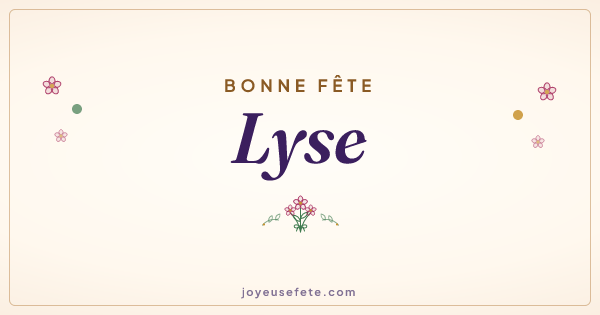 Image « Bonne fête Lyse » au format large