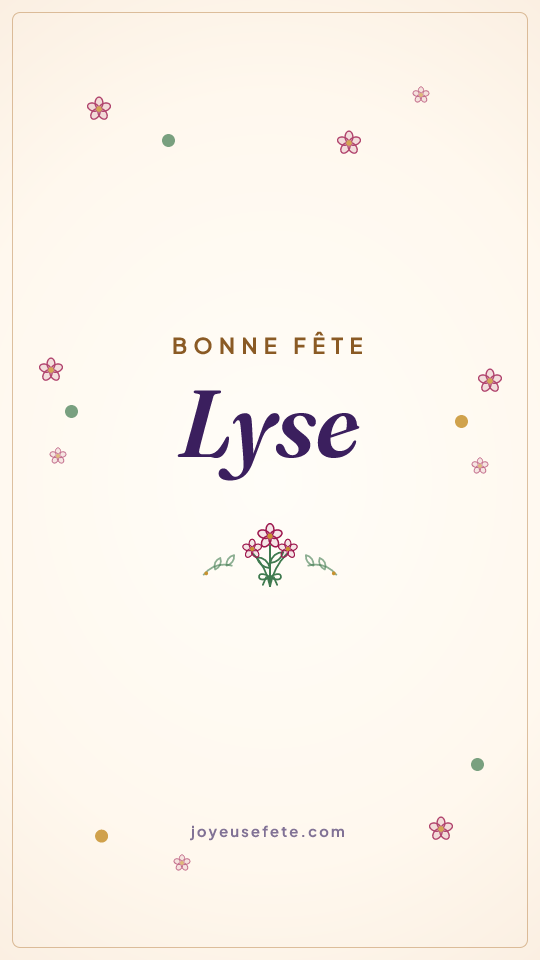 Image « Bonne fête Lyse » au format story