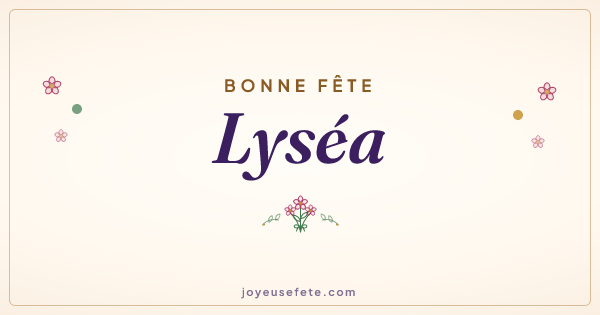 Image « Bonne fête Lyséa » au format large