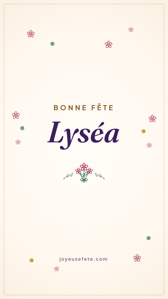 Image « Bonne fête Lyséa » au format story