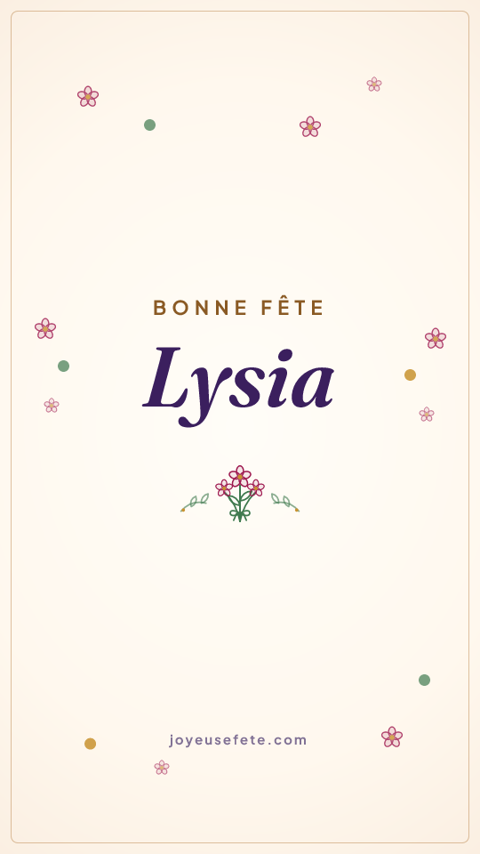Image « Bonne fête Lysia » au format story