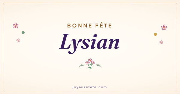 Image « Bonne fête Lysian » au format large