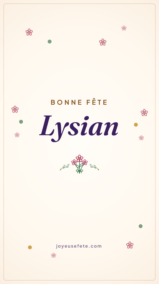 Image « Bonne fête Lysian » au format story