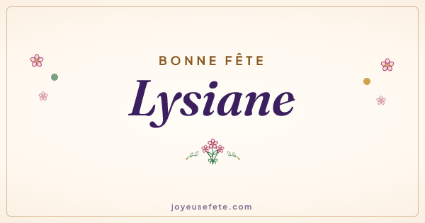 Image « Bonne fête Lysiane » au format large
