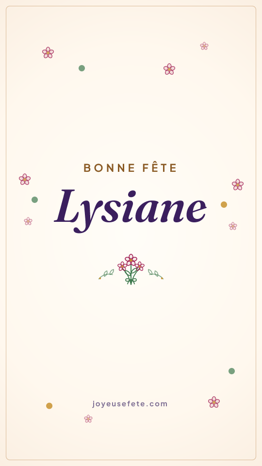 Image « Bonne fête Lysiane » au format story