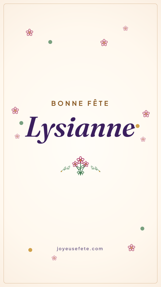 Image « Bonne fête Lysianne » au format story